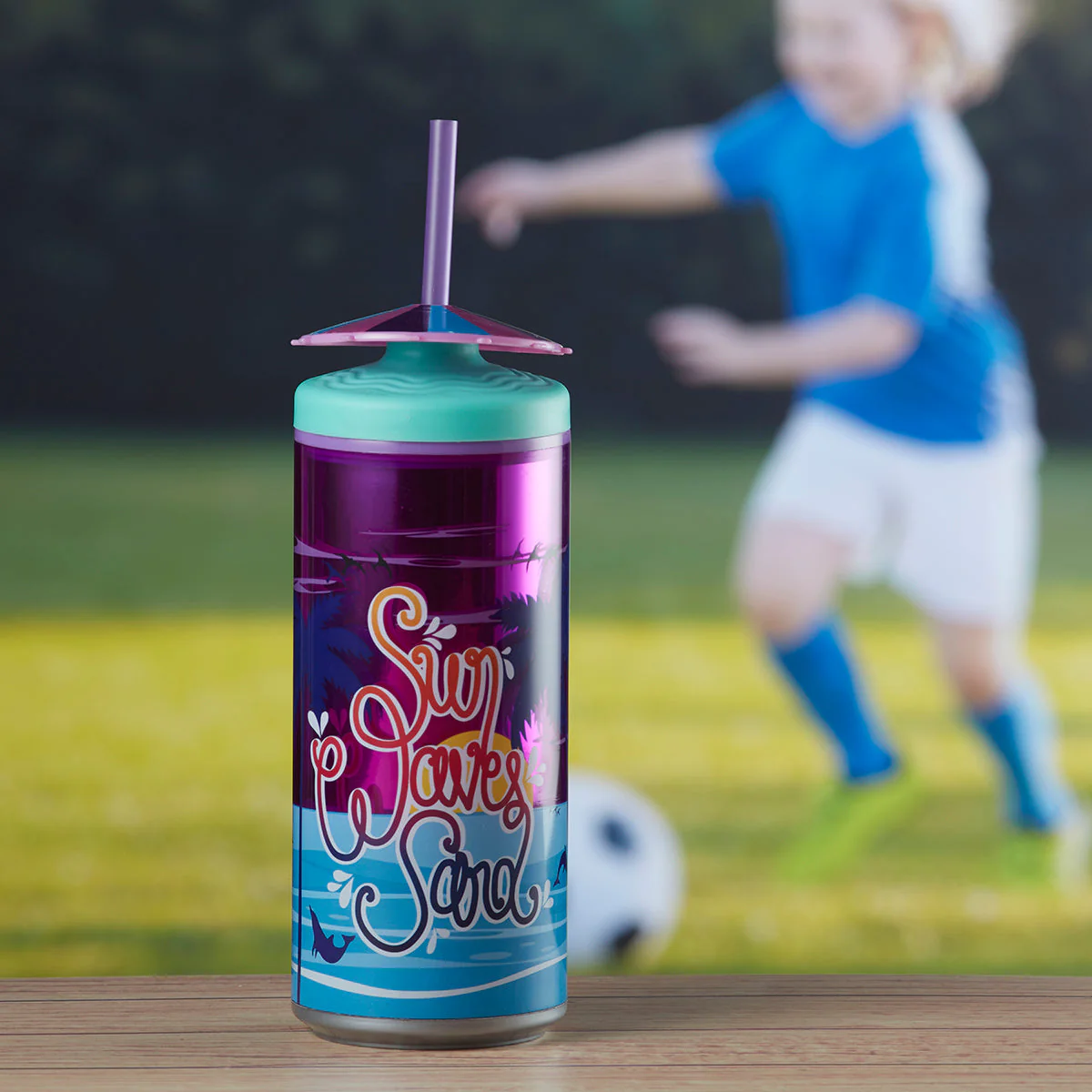 Acrylic Sipper, Cup, Tumbler Frosted with Straw and Lid for Water, Juice, Milk and other Bevrages - 468ml (KT-008-D)
