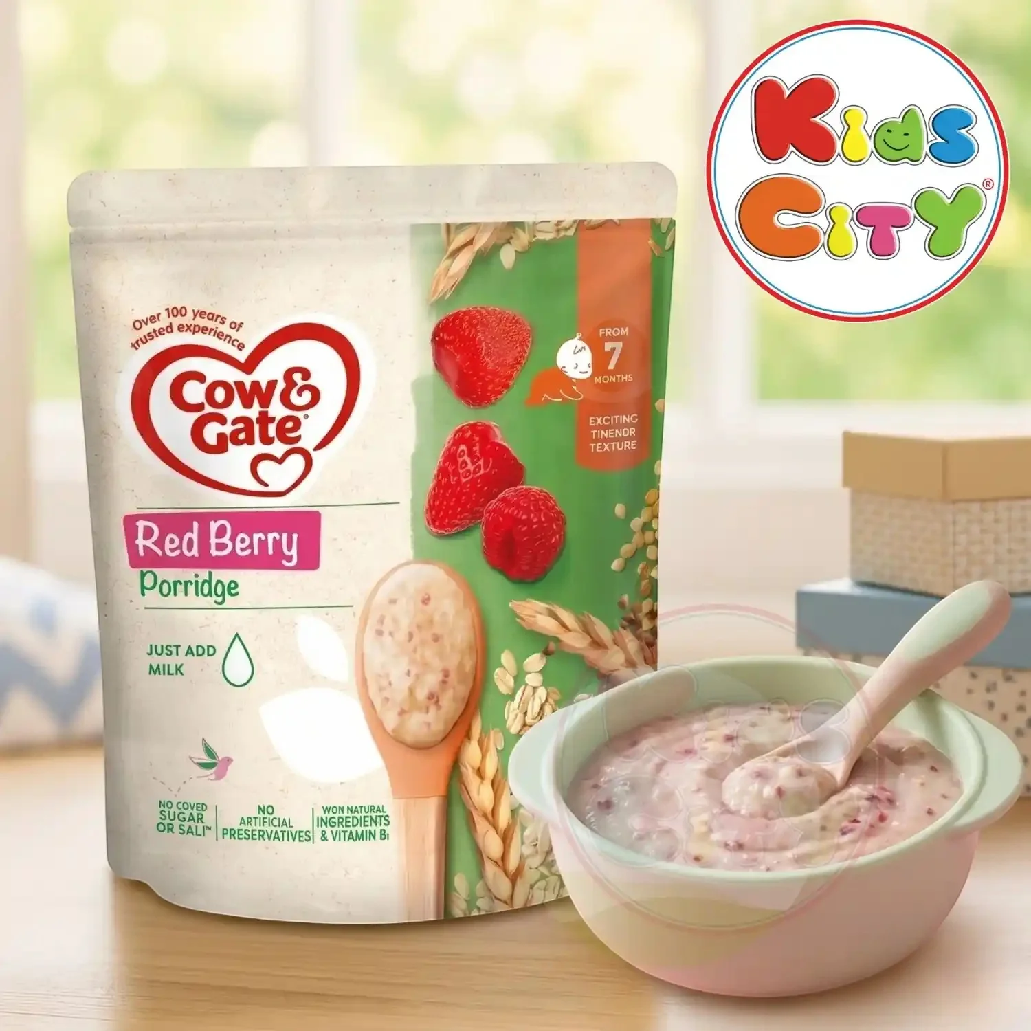 Cow & Gate Red Berry Porridge (7m+) 200g (Pack of 1)