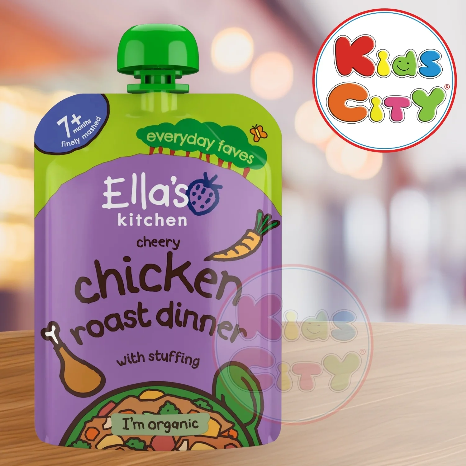 Ella's Kitchen Organic Baby Food Pouch, Chicken Roast Dinner with stuffimg (7m+) - 130g