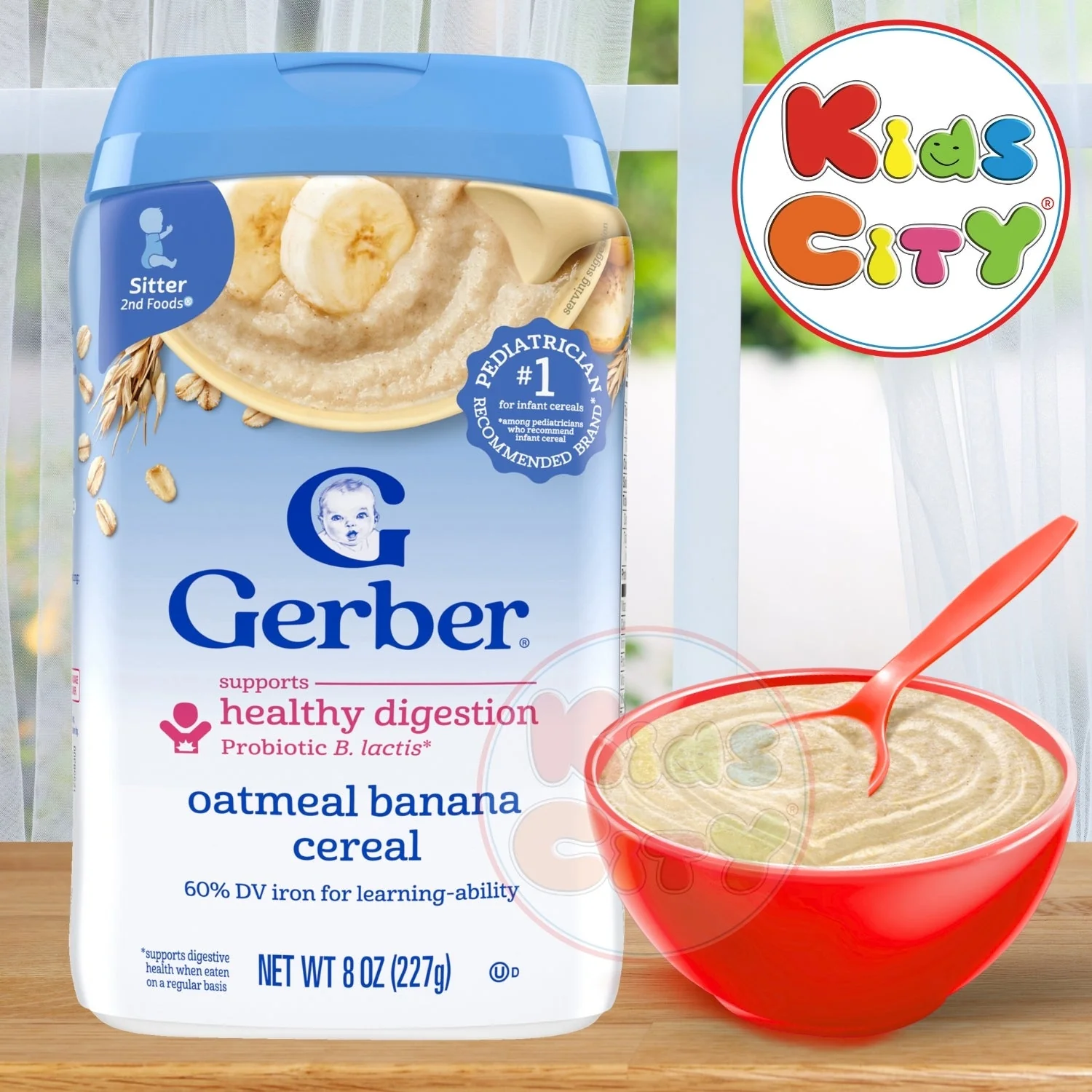Gerber Cereal for Baby, Probiotic Oatmeal Banana (8oz) (Pack of 1)