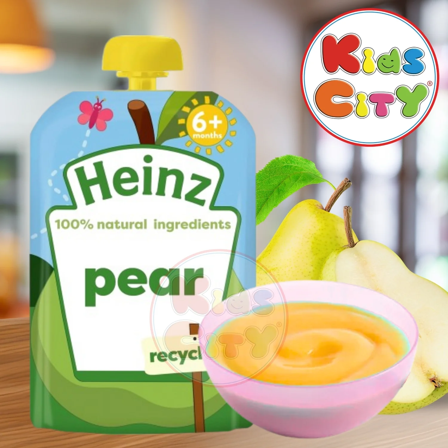 Heinz Baby Food Pouch, Pear (6m+) - 100g