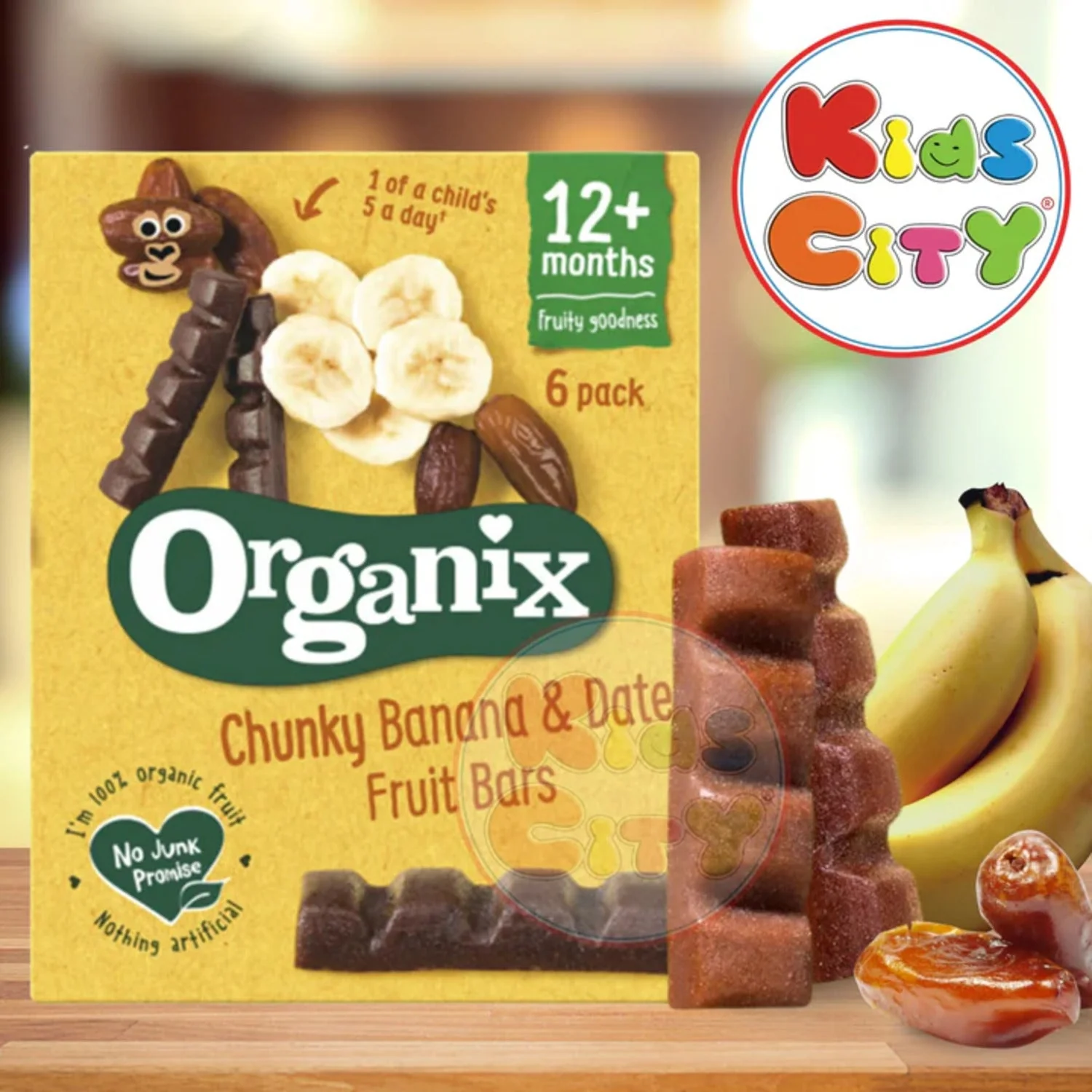 Organix Chunky Banana & Date Fruit Bars (12m+) - 102g