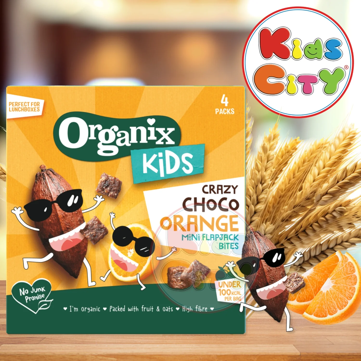 Organix Mini Flapjack Bites, Crazy Choco Orange - 92g